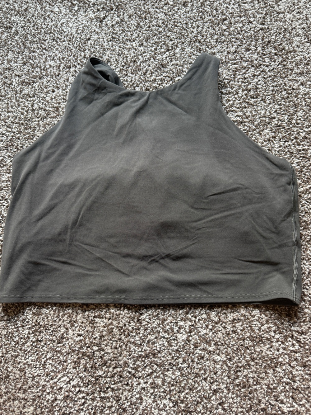 Athleta conscious crop D-DD bra in Aspen olive. No pads included.